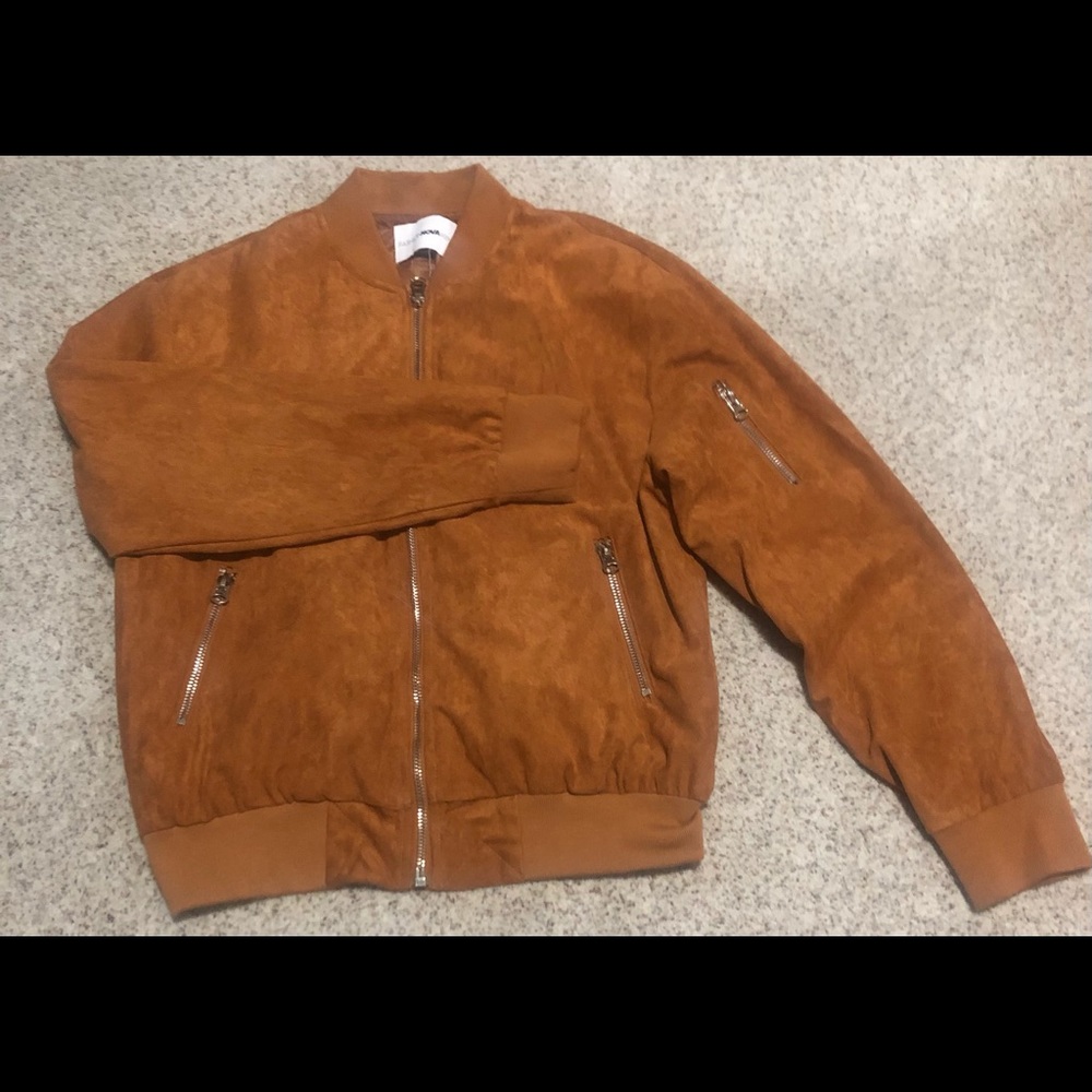 Mens Microsuede bomber style jacket sz L